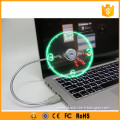 Hot selling gooseneck air cooling usb fan with LED clock